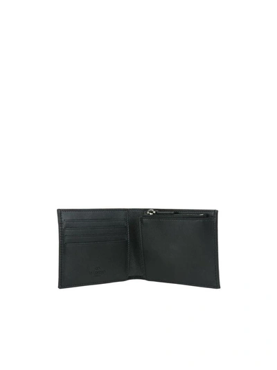 Shop Valentino Camouflage Wallet In Black