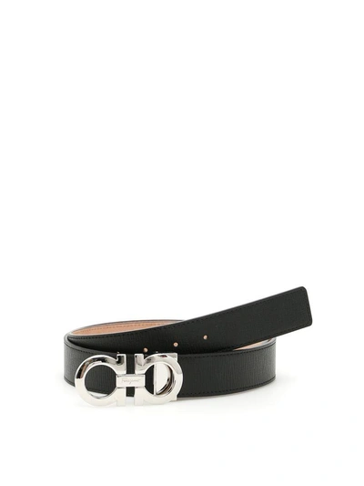 Shop Ferragamo Adjustable Belt In Neronero