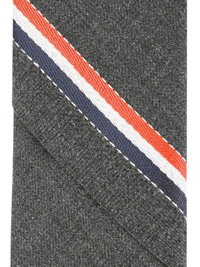 Shop Thom Browne Tie With Stripes Detail In Grigio