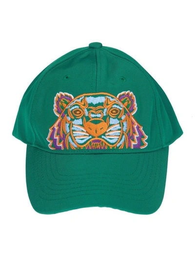 Shop Kenzo Tiger Cap In Verde