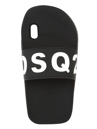 Dsquared2 Flip-flop Iphone X Case In Nero-bianco