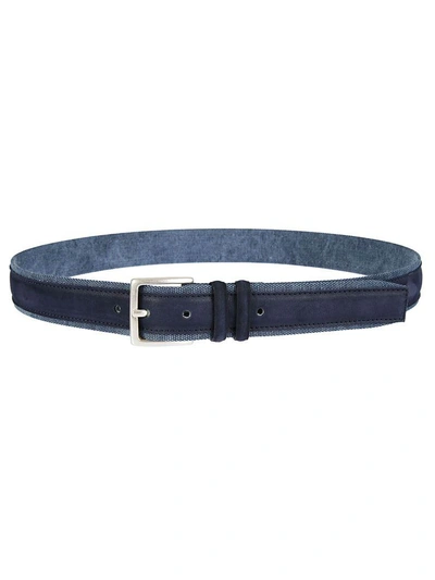 Shop Orciani Double Layered Belt In Blue