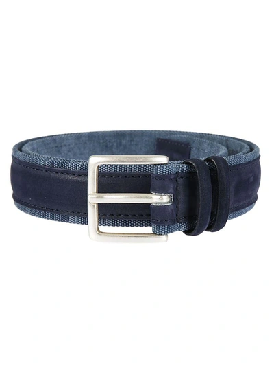 Shop Orciani Double Layered Belt In Blue