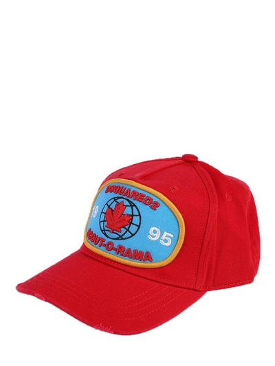 Shop Dsquared2 Red Baseball Cap