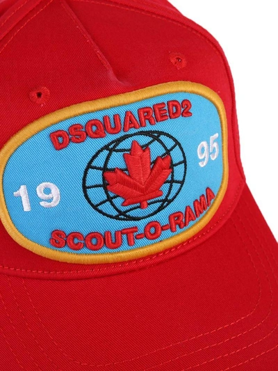 Shop Dsquared2 Red Baseball Cap