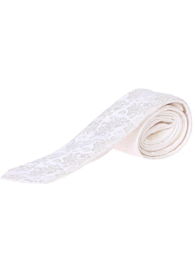 Shop Dolce & Gabbana White Patterned Tie