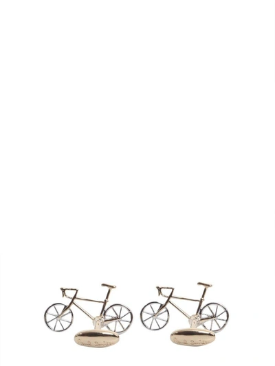 Shop Paul Smith Bike Cufflinks In Argento
