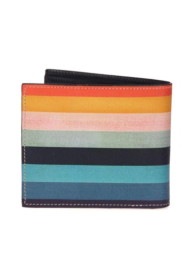 Shop Paul Smith Mixed Striped Wallet In Multicolor