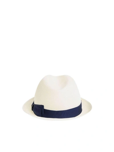 Shop Borsalino Straw Hat In White