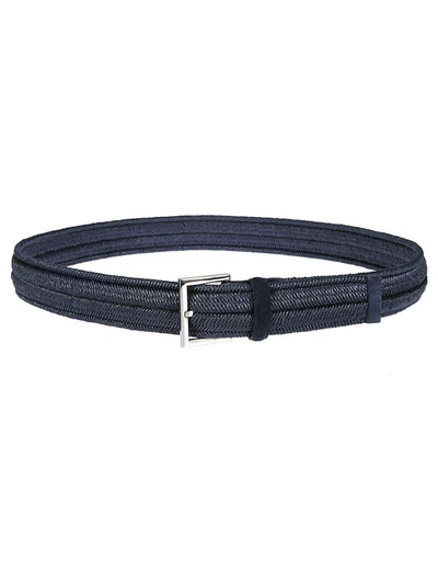 Shop Orciani Braided Belt In Notte