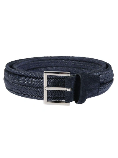 Shop Orciani Braided Belt In Notte