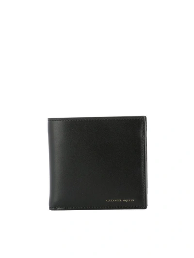 Shop Alexander Mcqueen Black Leather Wallet