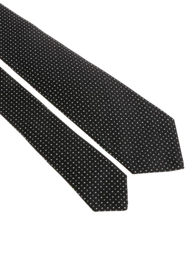 Shop Kiton Silk Tie In Black