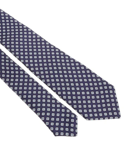 Shop Kiton Silk Tie In Blue