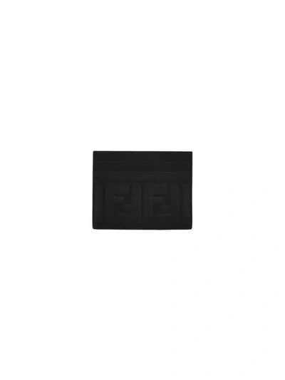 Shop Fendi Ff Card Holder Black