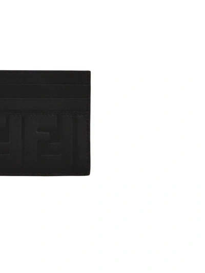 Shop Fendi Ff Card Holder Black