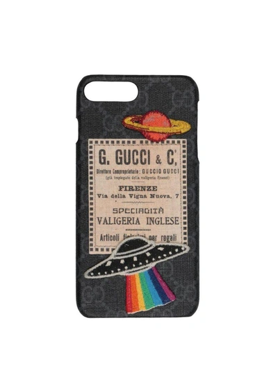 Shop Gucci Night Courrier Iphone 7 Plus Case In Nero