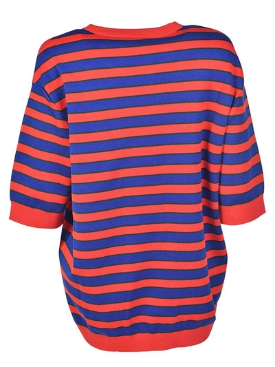 Shop Givenchy Knit Oversized Pullover In Rosso-blu