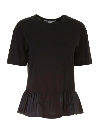 Shop Stella Mccartney Ruffled T-shirt In Black Colourway (black)