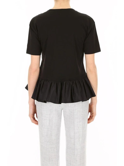 Shop Stella Mccartney Ruffled T-shirt In Black Colourway (black)