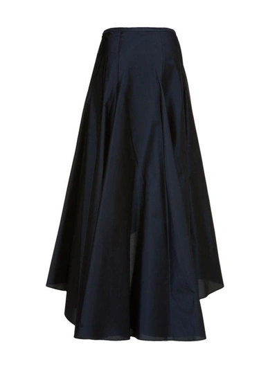 Shop Blumarine Flared Skirt In Blu Navy