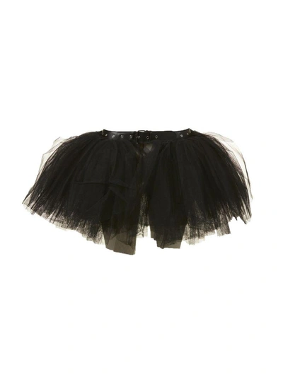 Shop Moschino Belted Mini Skirt In Nero