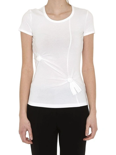 Shop Helmut Lang Knot Baby Tee In Optic White