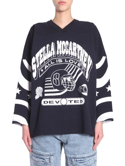 Shop Stella Mccartney Hockey Sweatshirt In Blu