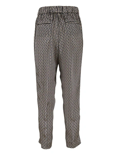 Shop Peserico All Over Print Trousers In Blue