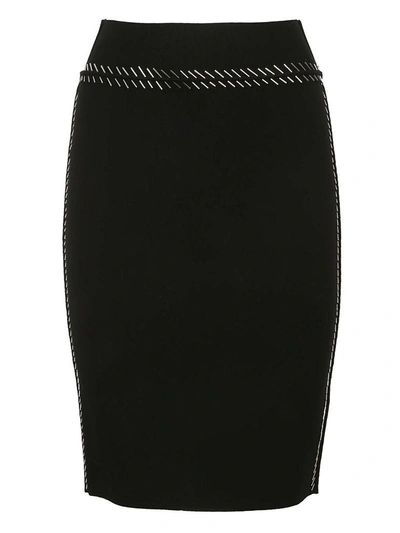 Shop Alexander Wang Embellished Skirt In Black