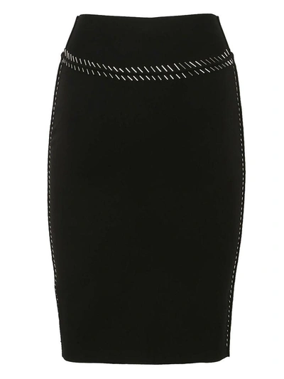 Shop Alexander Wang Embellished Skirt In Black