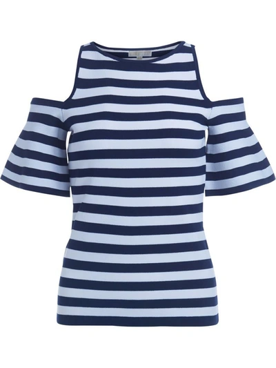 Shop Michael Kors Top  Blue Navy And White Striped Top