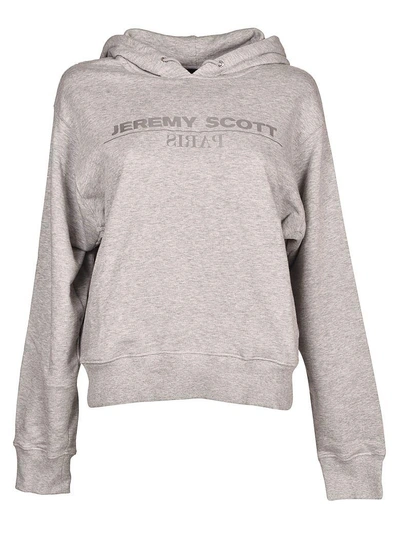 Shop Jeremy Scott Printed Drawstring Hood Sweatshirt In A0485
