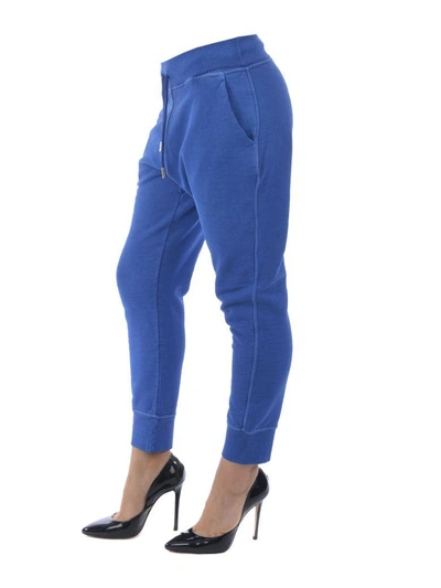 Shop Dsquared2 Printed Track Pants In Blu Cobalto