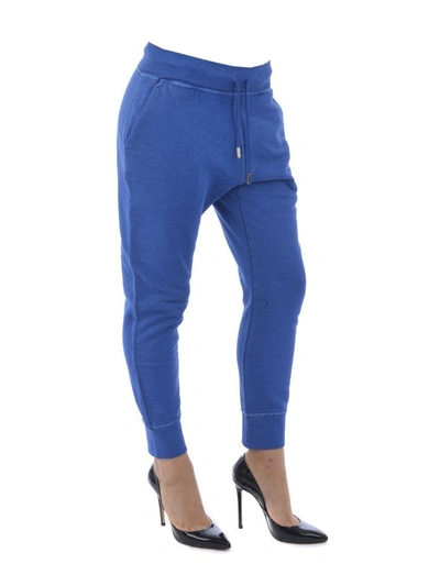 Shop Dsquared2 Printed Track Pants In Blu Cobalto