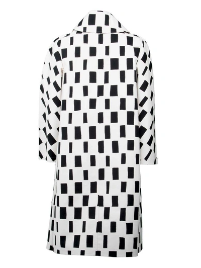 Shop Junya Watanabe Double Breasted Checked Coat In White-black