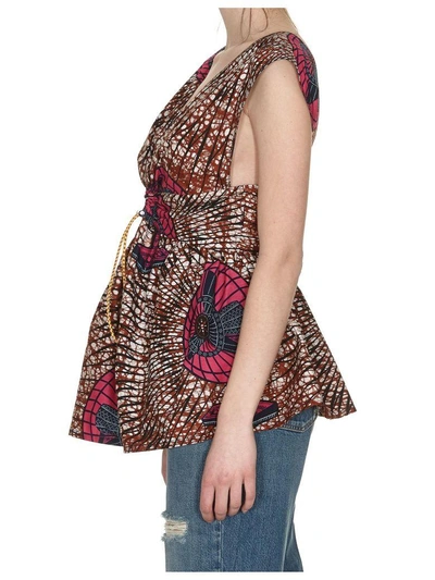 Shop Stella Mccartney Fan African Top In Dutch Fan Print