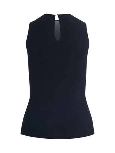 Shop Michael Kors Black Sleeveless Top With Fastening In Nero