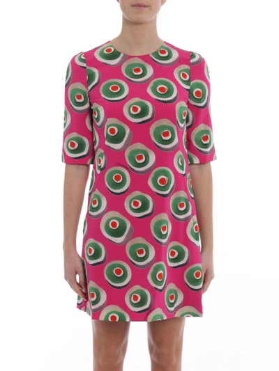 Shop Dolce & Gabbana Printed Dress In Heacassate Fdo.fucsia