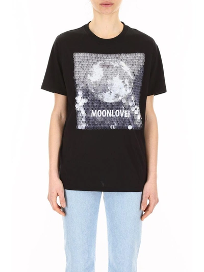 Shop Valentino Moonlover T-shirt In Nero (black)