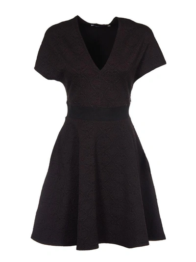 Shop Opening Ceremony Embroidered Knee Length Dress In Nero