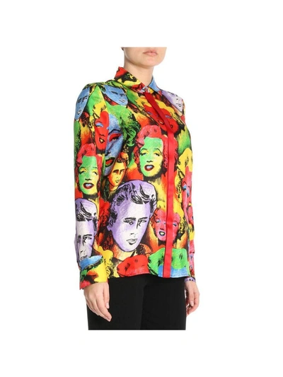 Shop Versace Shirt Shirt Women  In Multicolor
