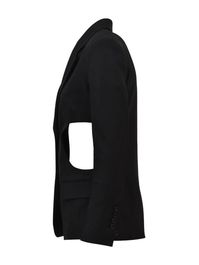 Shop Helmut Lang Cut-out Blazer Black