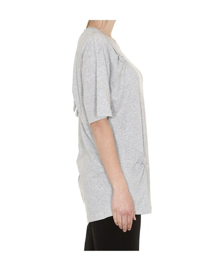 Shop Helmut Lang Knot Detail Oversize Tee In Grey Melange