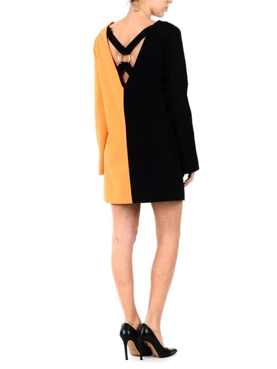 Shop Fausto Puglisi Dress In Black Orange