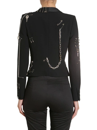 Shop Moschino Embellished Jacket In Black