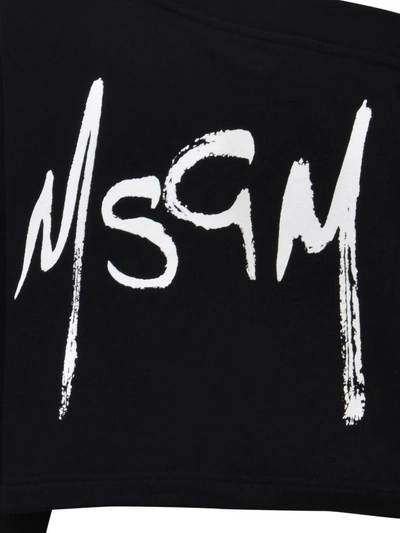 Shop Msgm Logoed Top Black