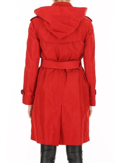 Shop Burberry Amberford Trench Coat In Military Redrosso