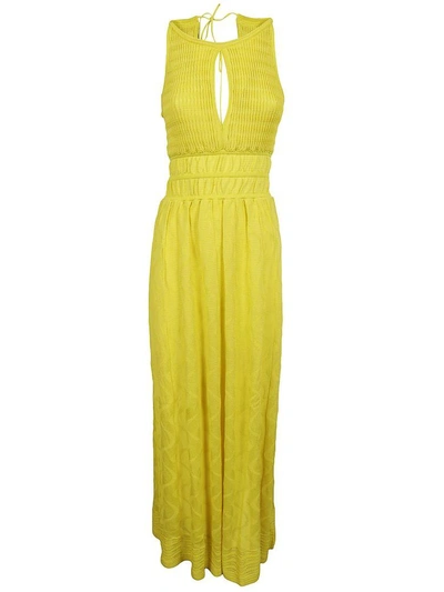 Shop Missoni Lace Dress In Yellow