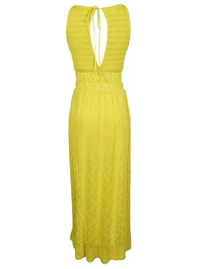 Shop Missoni Lace Dress In Yellow